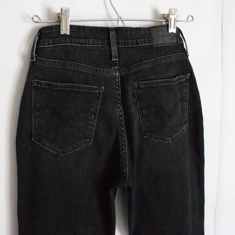 Levis 28x30 721 High Rise Skinny Black/Gray Jeans Dark Wash Soft Jeans - Picture 5 of 11